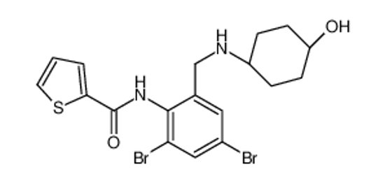 Picture of N-[2,4-dibromo-6-[[(4-hydroxycyclohexyl)amino]methyl]phenyl]thiophene-2-carboxamide