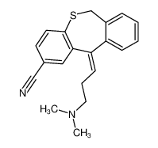 Picture of (11E)-11-[3-(dimethylamino)propylidene]-6H-benzo[c][1]benzothiepine-2-carbonitrile