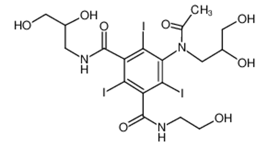 Picture of 5-[acetyl(2,3-dihydroxypropyl)amino]-3-N-(2,3-dihydroxypropyl)-1-N-(2-hydroxyethyl)-2,4,6-triiodobenzene-1,3-dicarboxamide