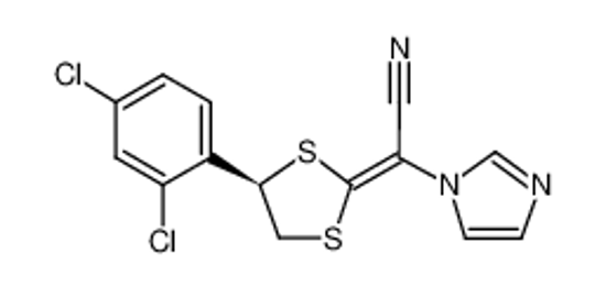 Picture of (2E)-2-[(4R)-4-(2,4-dichlorophenyl)-1,3-dithiolan-2-ylidene]-2-imidazol-1-ylacetonitrile