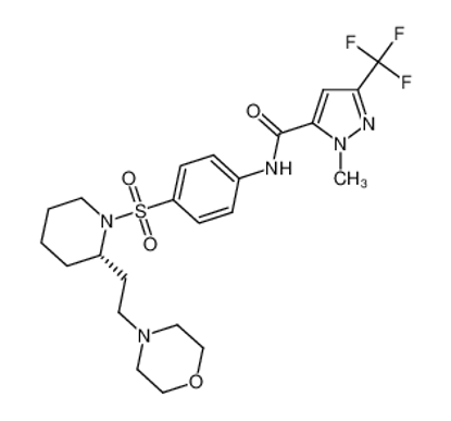 Изображение (S)-1-methyl-N-(4-((2-(2-morpholinoethyl)piperidin- 1 -yl)sulfonyl)phenyl)-3 -(trifluoromethyl)- 1H-pyrazole-5 -carboxamide