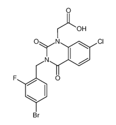 Picture of [3-(4-Bromo-2-fluorobenzyl)-7-chloro-2,4-dioxo-3,4-dihydro-1(2H)- quinazolinyl]acetic acid