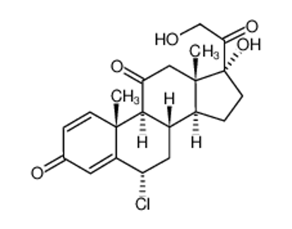 Picture of (6S,8S,9S,10R,13S,14S,17R)-6-chloro-17-hydroxy-17-(2-hydroxyacetyl)-10,13-dimethyl-6,7,8,9,12,14,15,16-octahydrocyclopenta[a]phenanthrene-3,11-dione