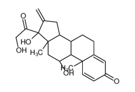 Picture of (8S,9S,10R,11S,13S,14S,17R)-11,17-dihydroxy-17-(2-hydroxyacetyl)-10,13-dimethyl-16-methylidene-6,7,8,9,11,12,14,15-octahydrocyclopenta[a]phenanthren-3-one