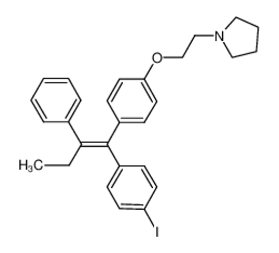 Picture of 1-[2-[4-[(E)-1-(4-iodophenyl)-2-phenylbut-1-enyl]phenoxy]ethyl]pyrrolidine