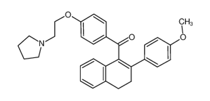 Picture of [2-(4-methoxyphenyl)-3,4-dihydronaphthalen-1-yl]-[4-(2-pyrrolidin-1-ylethoxy)phenyl]methanone