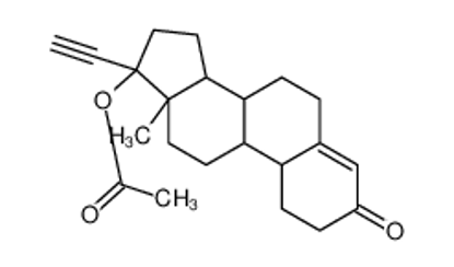 Picture of (17-ethynyl-13-methyl-3-oxo-1,2,6,7,8,9,10,11,12,14,15,16-dodecahydrocyclopenta[a]phenanthren-17-yl) acetate