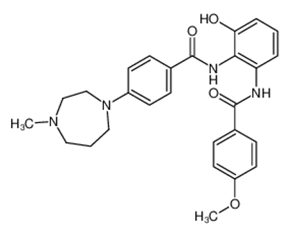 Показать информацию о N-[2-hydroxy-6-[(4-methoxybenzoyl)amino]phenyl]-4-(4-methyl-1,4-diazepan-1-yl)benzamide