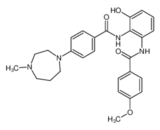 Picture of N-[2-hydroxy-6-[(4-methoxybenzoyl)amino]phenyl]-4-(4-methyl-1,4-diazepan-1-yl)benzamide