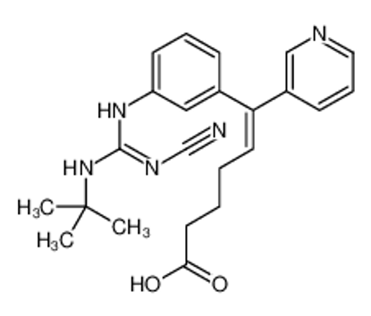 Показать информацию о (E)-6-[3-[(N'-tert-butyl-N-cyanocarbamimidoyl)amino]phenyl]-6-pyridin-3-ylhex-5-enoic acid