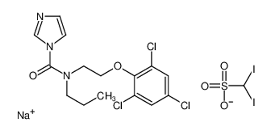 Picture of Sodium diiodomethanesulfonate N-propyl-N-[2-(2,4,6-trichloropheno xy)ethyl]-1H-imidazole-1-carboxamide (1:1:1)