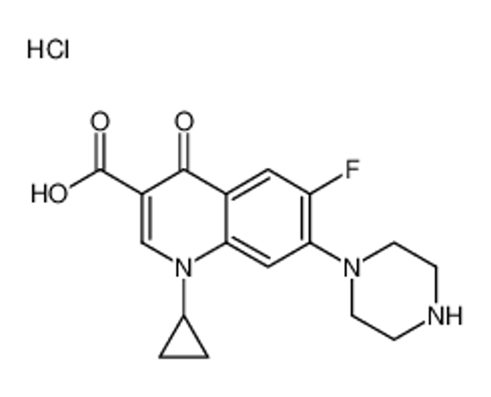 Picture of ciprofloxacin hydrochloride (anhydrous)