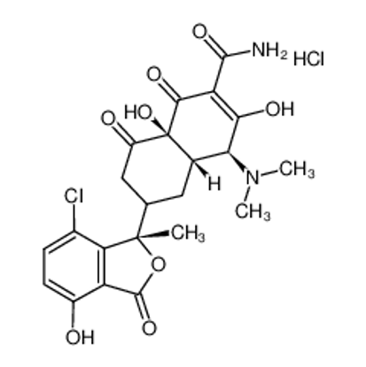 Picture of (4S,4aS,6S,8aR)-6-[(1S)-7-chloro-4-hydroxy-1-methyl-3-oxo-2-benzofuran-1-yl]-4-(dimethylamino)-1,8a-dihydroxy-3,8-dioxo-4a,5,6,7-tetrahydro-4H-naphthalene-2-carboxamide