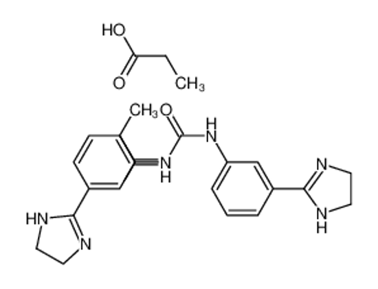 Picture of 1,3-bis[3-(4,5-dihydro-1H-imidazol-2-yl)phenyl]urea,propanoic acid