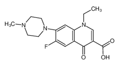 Picture of 1-ethyl-6-fluoro-7-(4-methylpiperazin-1-yl)-4-oxoquinoline-3-carboxylic acid