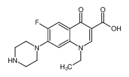 Picture of 1-ethyl-6-fluoro-4-oxo-7-piperazin-1-ylquinoline-3-carboxylic acid