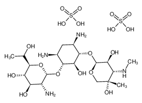 Picture of 2-[4,6-diamino-3-[3-amino-4,5-dihydroxy-6-(1-hydroxyethyl)oxan-2-yl]oxy-2-hydroxycyclohexyl]oxy-5-methyl-4-(methylamino)oxane-3,5-diol,sulfuric acid
