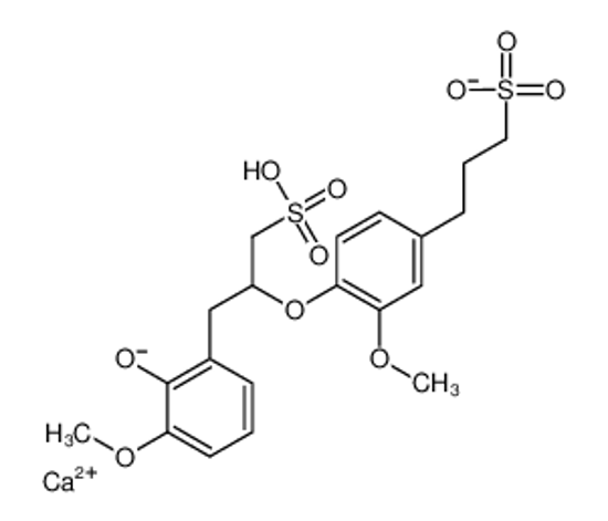 Picture of Calcium 3-(2-hydroxy-3-methoxyphenyl)-2-[2-methoxy-4-(3-sulfonato propyl)phenoxy]-1-propanesulfonate