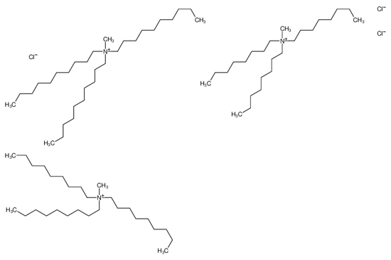 Imagem de methyl-tri(nonyl)azanium,methyl(trioctyl)azanium,tris-decyl(methyl)azanium,trichloride