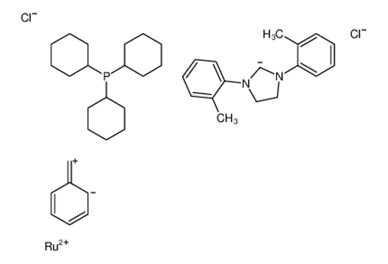 Picture of benzylidene(dichloro)ruthenium,1,3-bis(2-methylphenyl)imidazolidin-2-ide,tricyclohexylphosphane