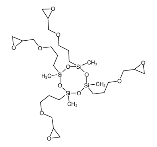 Picture of 2,4,6,8-tetramethyl-2,4,6,8-tetrakis[3-(oxiran-2-ylmethoxy)propyl]-1,3,5,7,2,4,6,8-tetraoxatetrasilocane