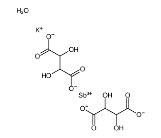 Picture of potassium,antimony(3+),2,3-dihydroxybutanedioate,hydrate