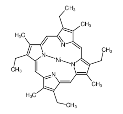 Show details for nickel(2+),2,7,12,17-tetraethyl-3,8,13,18-tetramethyl-1,4,5,10,11,14,15,20,21,23-decahydroporphyrin-22,24-diide