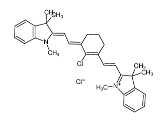 Picture of 2-[2-[2-chloro-3-[2-(1,3,3-trimethylindol-1-ium-2-yl)ethenyl]cyclohex-2-en-1-ylidene]ethylidene]-1,3,3-trimethylindole,chloride