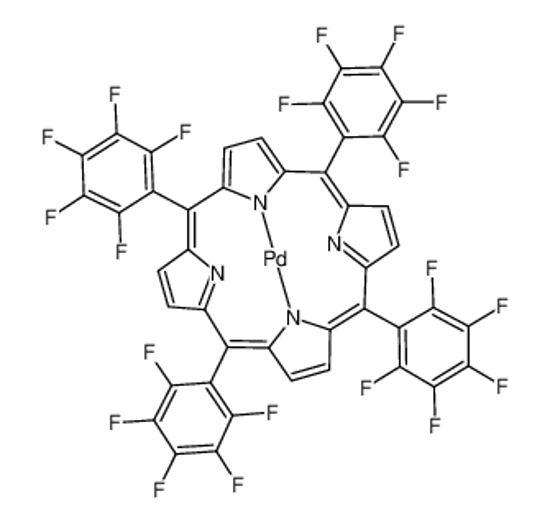 Picture of palladium(2+),5,10,15,20-tetrakis(2,3,4,5,6-pentafluorophenyl)-1,4,5,10,11,14,15,20,21,23-decahydroporphyrin-22,24-diide