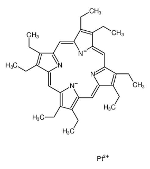 Picture of 2,3,7,8,12,13,17,18-octaethyl-1,4,5,10,11,14,15,20,21,23-decahydroporphyrin-22,24-diide,platinum(2+)