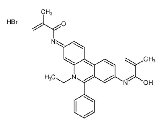 Picture of N-[5-ethyl-3-(2-methylprop-2-enoylamino)-6-phenylphenanthridin-5-ium-8-yl]-2-methylprop-2-enamide,bromide