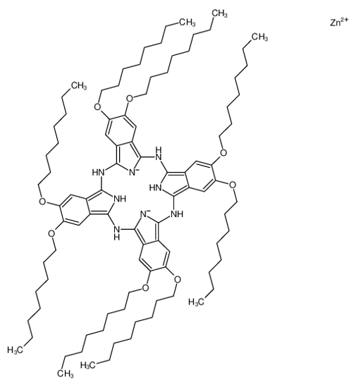 Picture of zinc-2,3,9,10,16,17,23,24-octakis-(octyloxy)-29H,31H-phthalocyanine