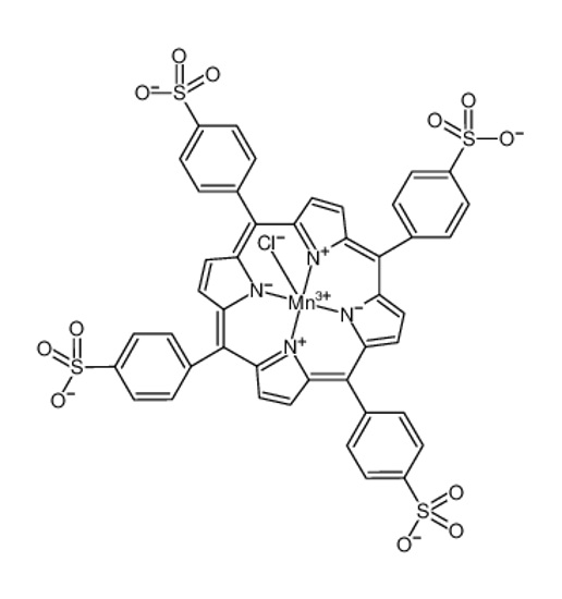 Picture of Manganate(4-), chloro[[4,4',4'',4'''-(21H,23H-porphine-5,10,15,20-tetrayl-κN21,κN22,κN23,κN24)tetrakis[benzenesulfonato]](6-)]-, hydrogen (1:4), (SP-5-12)-