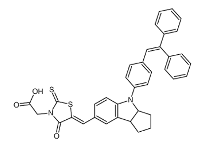 Show details for 2-[(5Z)-5-[[4-[4-(2,2-diphenylethenyl)phenyl]-2,3,3a,8b-tetrahydro-1H-cyclopenta[b]indol-7-yl]methylidene]-4-oxo-2-sulfanylidene-1,3-thiazolidin-3-yl]acetic acid