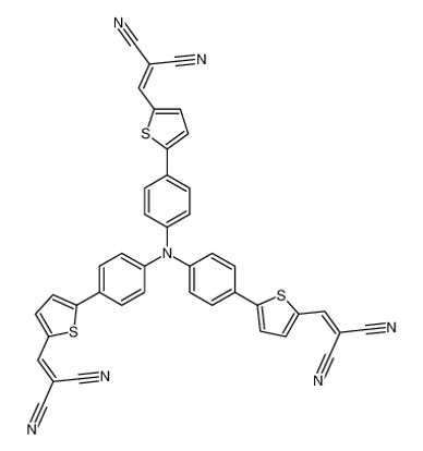Изображение 2-[[5-[4-[4-[5-(2,2-dicyanoethenyl)thiophen-2-yl]-N-[4-[5-(2,2-dicyanoethenyl)thiophen-2-yl]phenyl]anilino]phenyl]thiophen-2-yl]methylidene]propanedinitrile