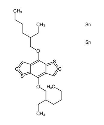 Изображение (4,8-Bis((2-ethylhexyl)oxy)benzo[1,2-b:4,5-b']dithiophene-2,6-diyl)bis(trimethylstannane)