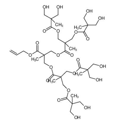 Mostrar detalhes para (((2-((allyloxy)carbonyl)-2-methylpropane-1,3-diyl)bis(oxy))bis(carbonyl))bis(2-methylpropane-2,1,3-triyl) tetrakis(3-hydroxy-2-(hydroxymethyl)-2-methylpropanoate)