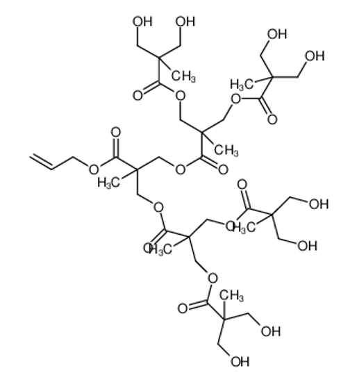 Picture of (((2-((allyloxy)carbonyl)-2-methylpropane-1,3-diyl)bis(oxy))bis(carbonyl))bis(2-methylpropane-2,1,3-triyl) tetrakis(3-hydroxy-2-(hydroxymethyl)-2-methylpropanoate)