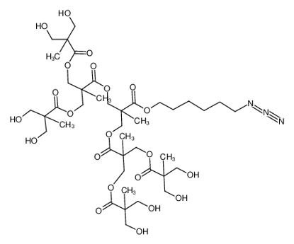 Show details for (((2-(((6-azidohexyl)oxy)carbonyl)-2-methylpropane-1,3-diyl)bis(oxy))bis(carbonyl))bis(2-methylpropane-2,1,3-triyl) tetrakis(3-hydroxy-2-(hydroxymethyl)-2-methylpropanoate)