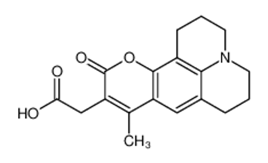 Picture of (8-Methyl-10-oxo-2,3,5,6-tetrahydro-1H,4H,10H-11-oxa-3a-aza-benzo[de]anthracen-9-yl)-acetic acid