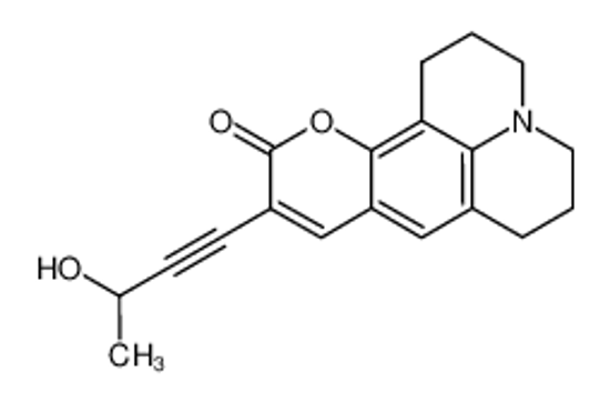 Picture of 9-(3-hydroxybut-1-ynyl)-2,3,5,6-tetrahydro-1H,4H-11-oxa-3a-azabenzo[de]anthracen-10-one