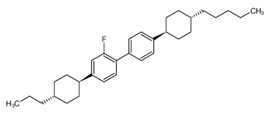 Picture of 1,1'-Biphenyl, 2-fluoro-4'-(trans-4-pentylcyclohexyl)-4-(trans-4-propylcyclohexyl)-