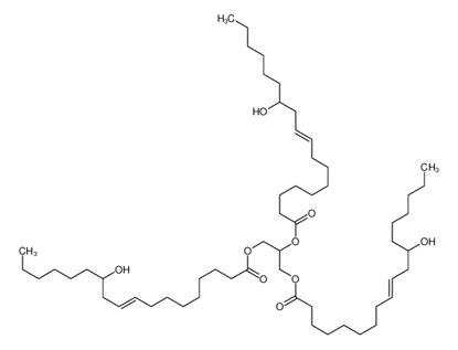 Picture of 2,3-bis[[(Z)-12-hydroxyoctadec-9-enoyl]oxy]propyl (Z)-12-hydroxyoctadec-9-enoate