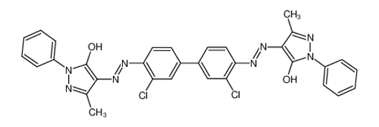 Picture of 4-[[2-chloro-4-[3-chloro-4-[[3-methyl-1-(4-methylphenyl)-5-oxo-4H-pyrazol-4-yl]diazenyl]phenyl]phenyl]diazenyl]-5-methyl-2-(4-methylphenyl)-4H-pyrazol-3-one