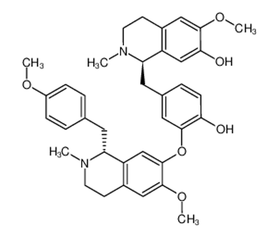 Picture of (1R)-1-[[4-hydroxy-3-[[(1R)-6-methoxy-1-[(4-methoxyphenyl)methyl]-2-methyl-3,4-dihydro-1H-isoquinolin-7-yl]oxy]phenyl]methyl]-6-methoxy-2-methyl-3,4-dihydro-1H-isoquinolin-7-ol