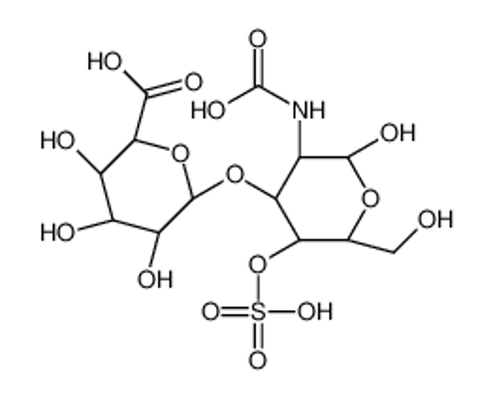 Picture of (5ξ)-2-(Carboxyamino)-2-deoxy-3-O-β-D-glucopyranuronosyl-4-O-sulf o-α-L-arabino-hexopyranose