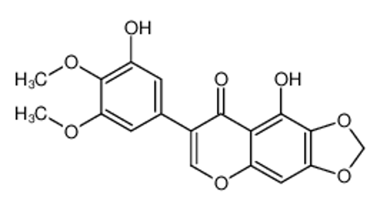 Imagem de 9-hydroxy-7-(3-hydroxy-4,5-dimethoxyphenyl)-[1,3]dioxolo[4,5-g]chromen-8-one