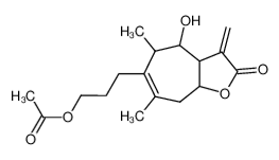 Picture of 6-(3-acetoxy-propyl)-4-hydroxy-5,7-dimethyl-3-methylene-3,3a,4,5,8,8a-hexahydro-cyclohepta[b]furan-2-one