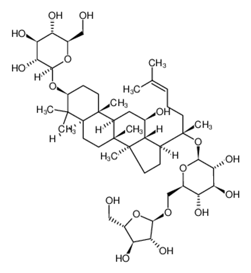Picture of β-D-Glucopyranoside, (3β,12β)-3-(β-D-glucopyranosyloxy)-12-hydroxydammar-24-en-20-yl 6-O-α-L-arabinofuranosyl-