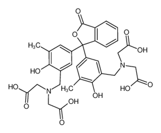 Picture of 2-[[5-[1-[3-[[bis(carboxymethyl)amino]methyl]-4-hydroxy-5-methylphenyl]-3-oxo-2-benzofuran-1-yl]-2-hydroxy-3-methylphenyl]methyl-(carboxymethyl)amino]acetic acid